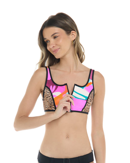 Women Body Glove Groove You Spin Me Crop Top