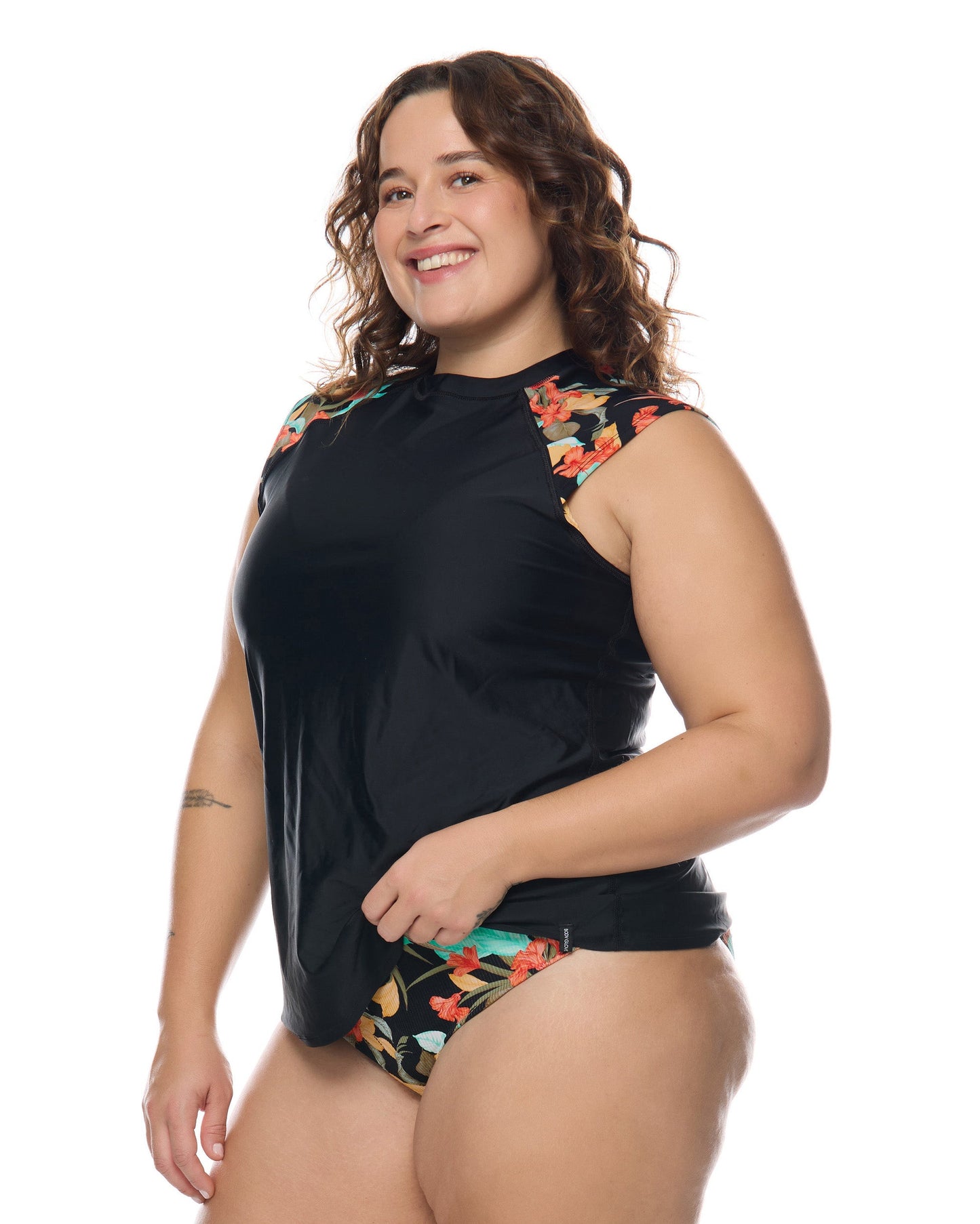 Women Body Glove Hamoa Sleek Plus Size Long Sleeve Rashguard