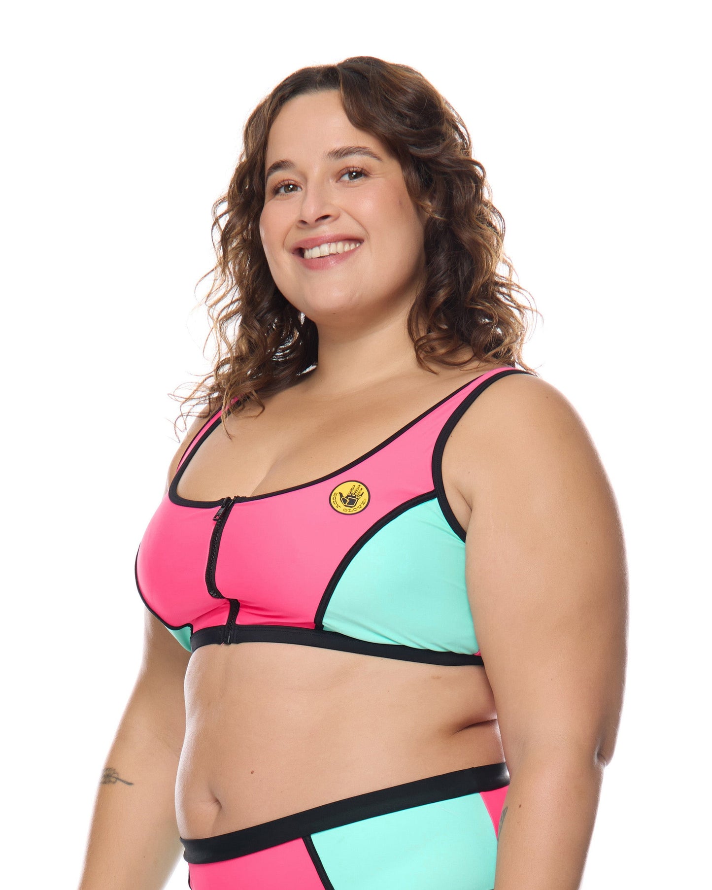Women Body Glove Groove You Spin Me Plus Size Crop Top