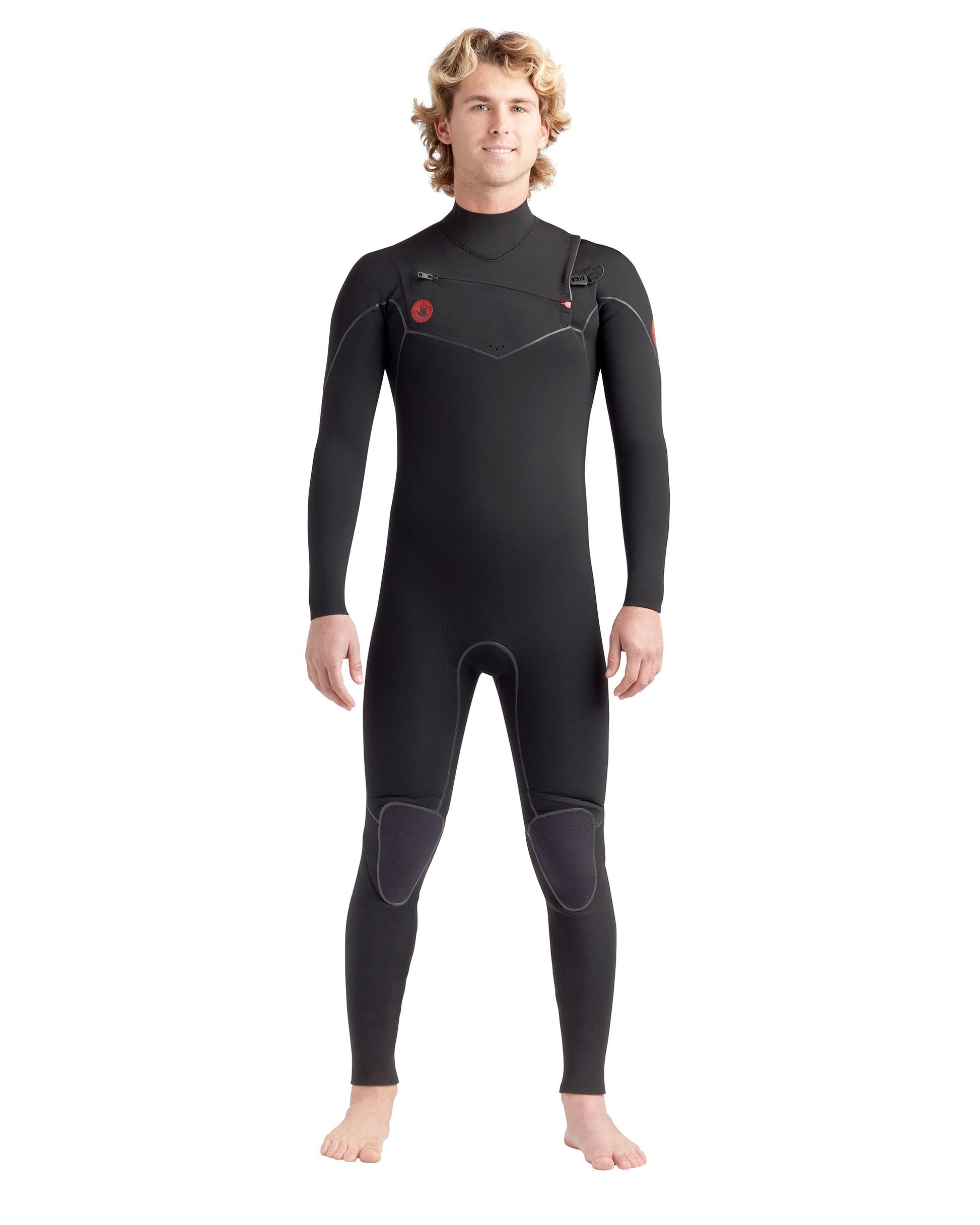Men|Wetsuits Body Glove Red Cell 4/3mm Men's Chest-Zip Black Fullsuit