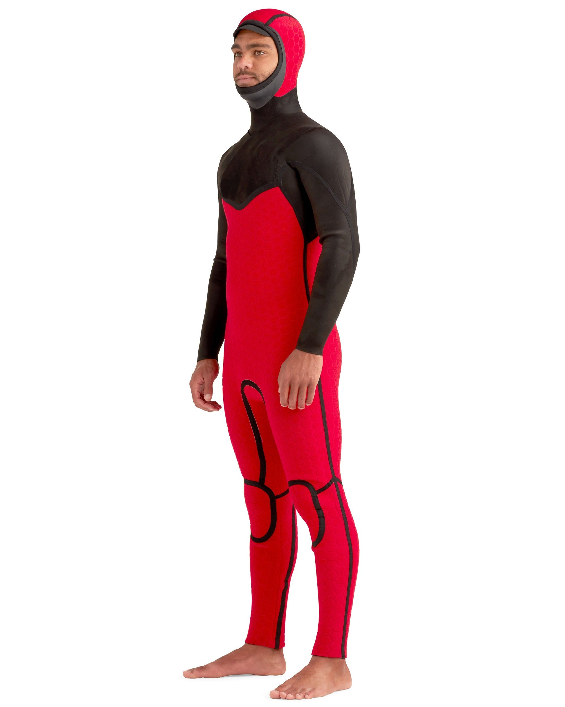 Men|Wetsuits Body Glove Red Cell 4/3mm Men's Chest-Zip Black Hooded Fullsuit