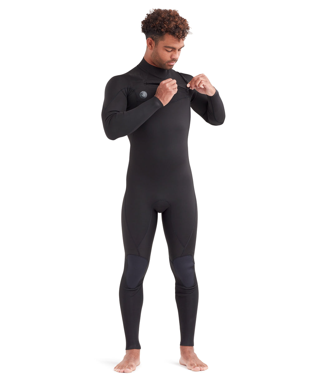 Phoenix 3/2mm Black Men's Chest-Zip Fullsuit,XS